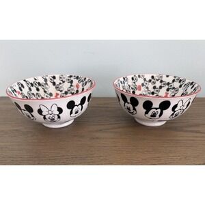 Disney Mickey And Minnie Mouse Cereal Tidbit Bowls Set Of 2 New